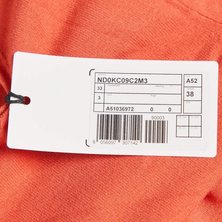 Pre Owned M Missoni Orange Stretch Knit Crewneck Sweatshirt S