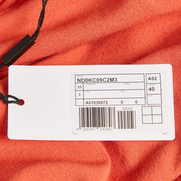 Pre Owned M Missoni Orange Stretch Knit Crewneck Sweatshirt S