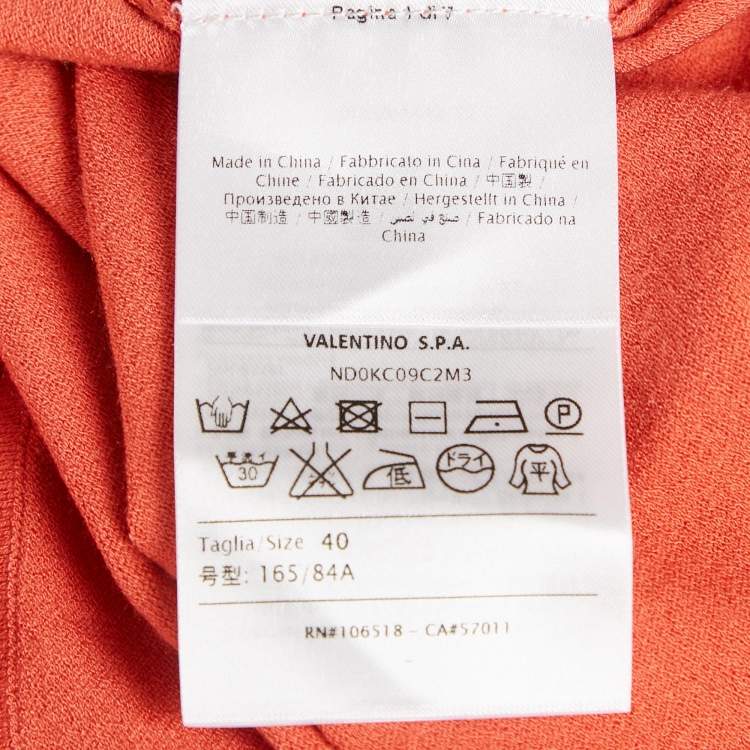 Pre Owned M Missoni Orange Stretch Knit Crewneck Sweatshirt S