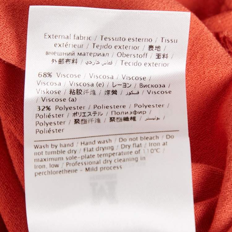 Pre Owned M Missoni Orange Stretch Knit Crewneck Sweatshirt S