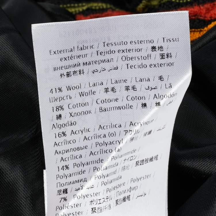 Pre Owned M Missoni Multicolor Patterned Knit Maxi Skirt L