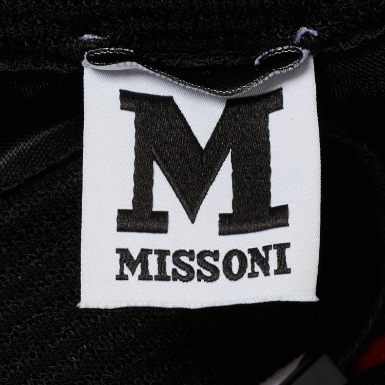 Pre Owned M Missoni Multicolor Patterned Knit Maxi Skirt L