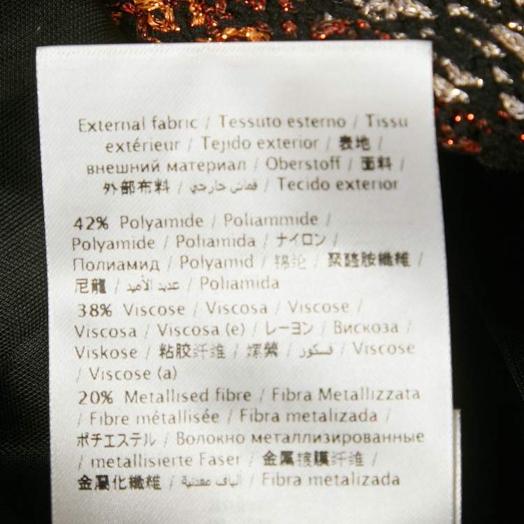 Pre Owned M Missoni Multicolor Patterned Lurex Knit Mini Dress S