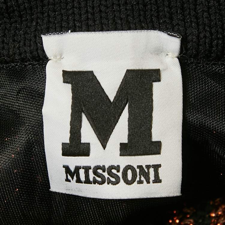 Pre Owned M Missoni Multicolor Patterned Lurex Knit Mini Dress S