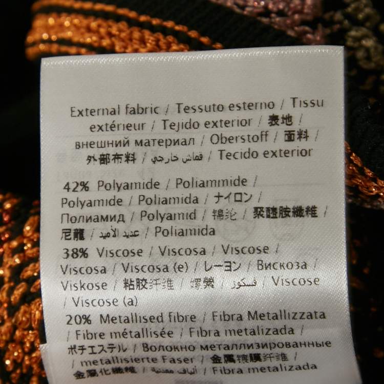 Pre Owned M Missoni Multicolor Patterned Lurex Knit Sleeveless Midi Dress M