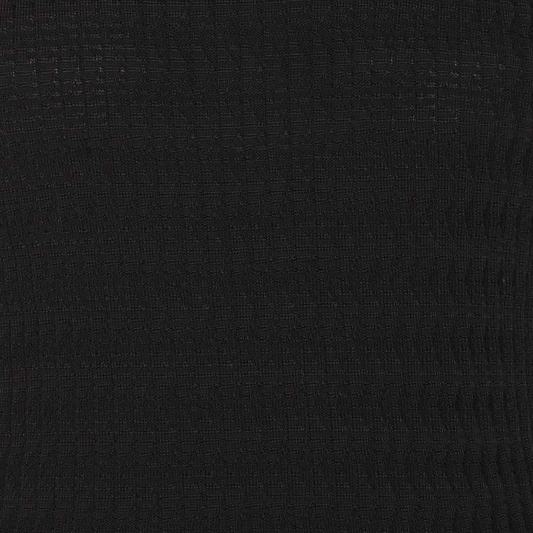 Pre Owned M Missoni Black Rib Knit Midi Dress L