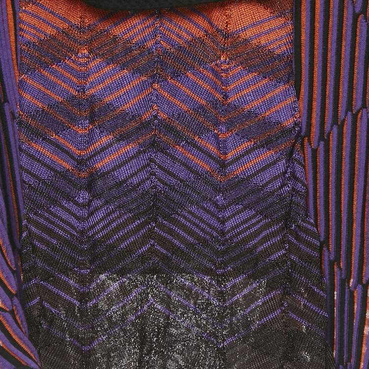Pre Owned M Missoni Multicolor Patterned  Jersey Knit Short Dress S 