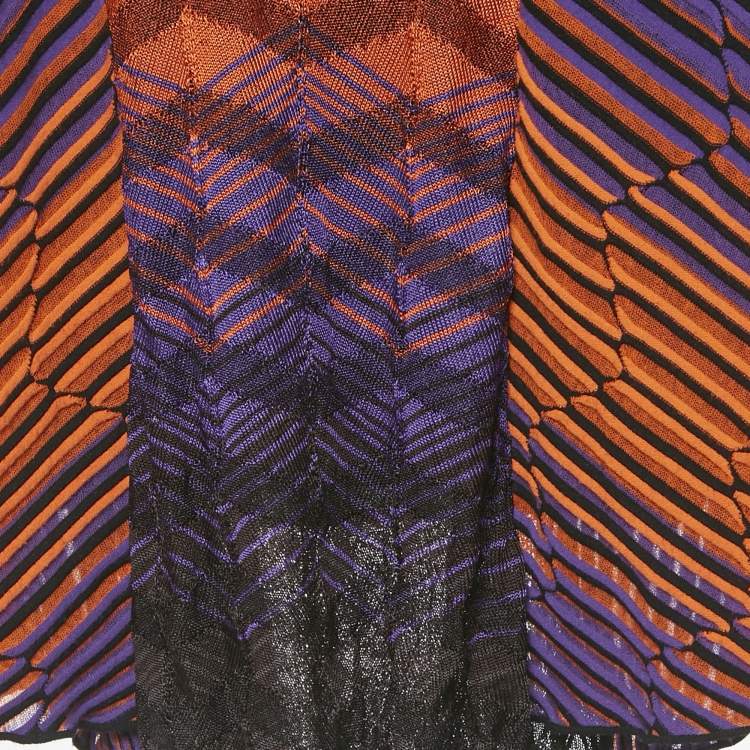 Pre Owned M Missoni Multicolor Patterned  Jersey Knit Short Dress S 