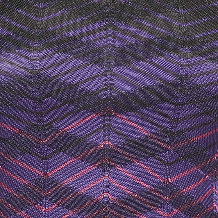 Pre Owned M Missoni Multicolor Patterned  Jersey Knit Short Dress S 