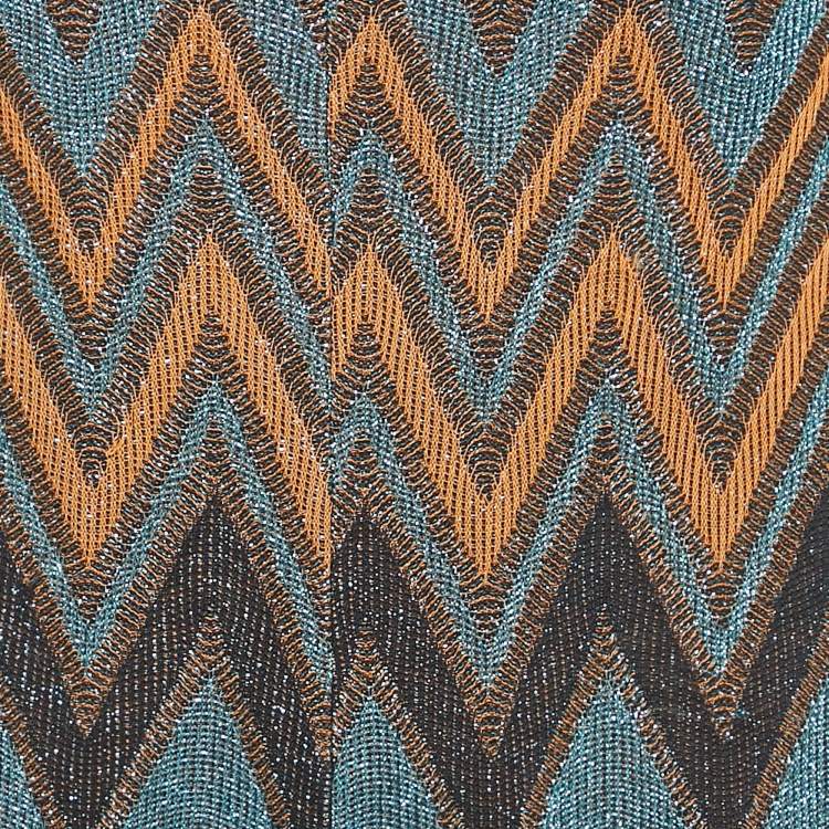 Pre Owned M Missoni Multicolor Zig Zag Lure Knit Sleeveless Jumpsuit S 