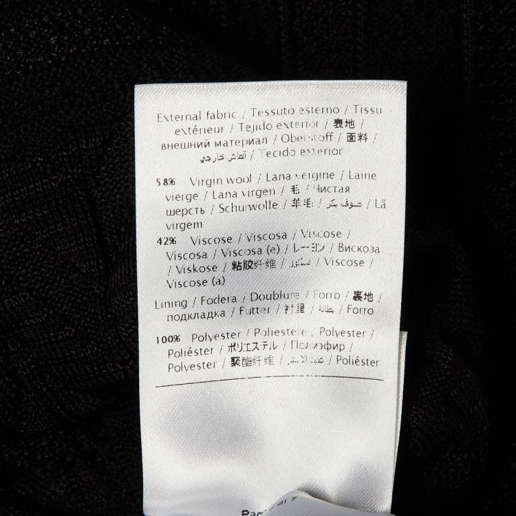 Pre Owned M Missoni Black Knit Midi Dress M