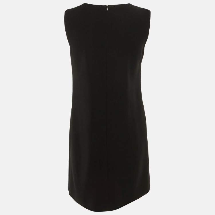 Pre Owned M Missoni Black Crepe Sleeveless Shift Dress S