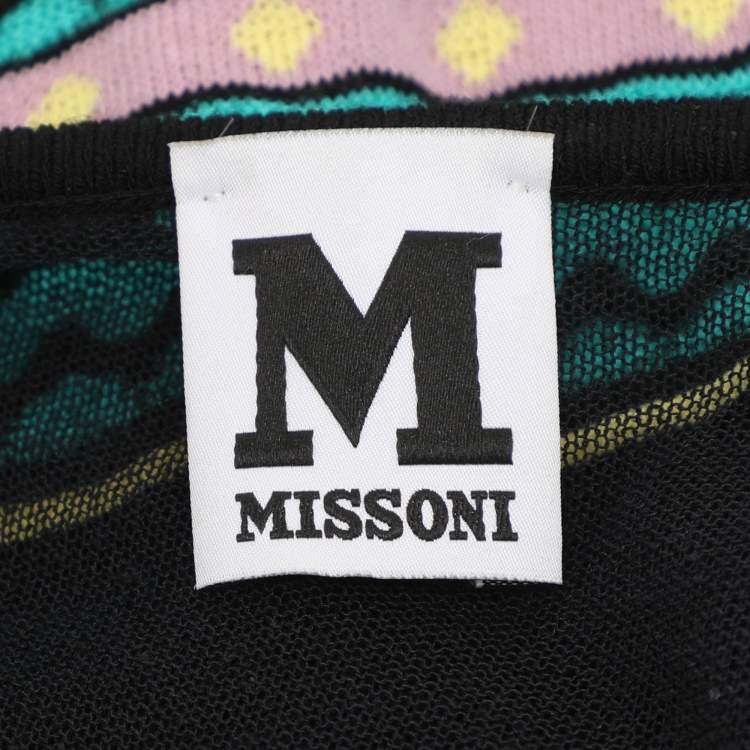 مملوكة مسبقًا M Missoni Multicolor Stretch Knit Sleeveless Midi Dresses S