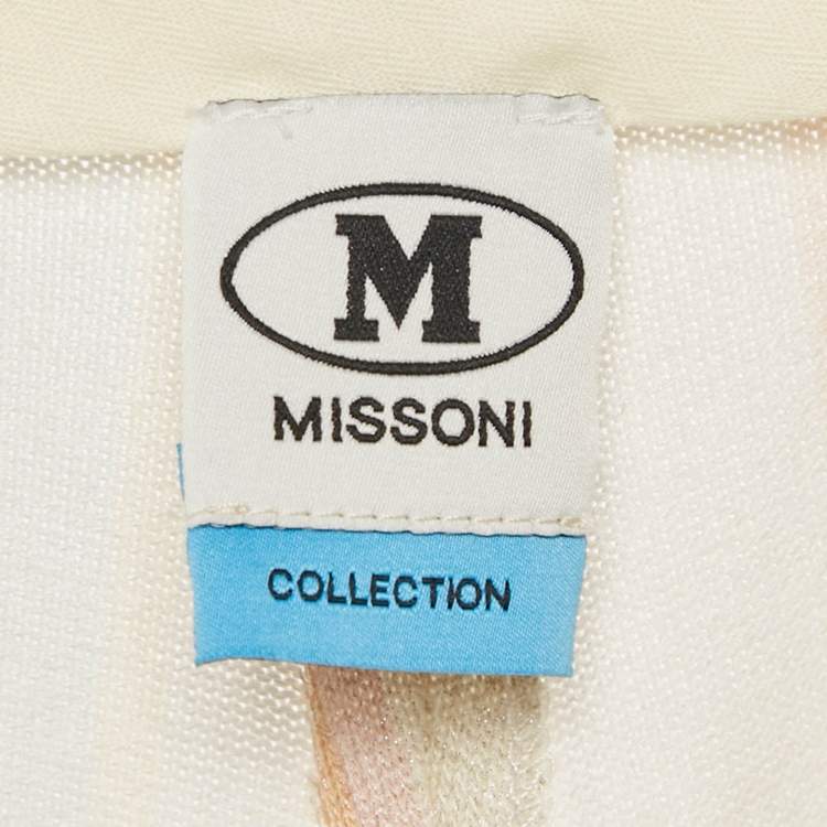 Pre Owned M Missoni Multicolor Checks Lurex Wide-Leg Pants M