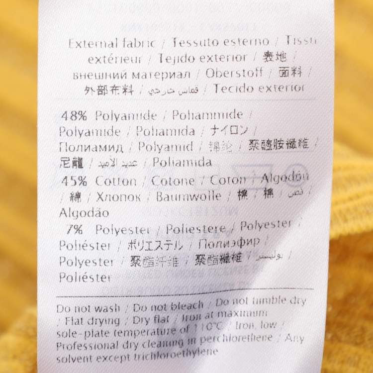 Pre Owned M Missoni Yellow Lurex Knit Top M