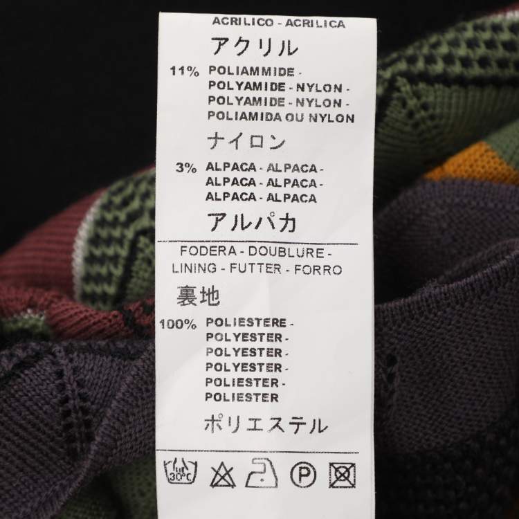 Pre Owned M Missoni Multicolor Zig Zag Knit Mini Dress M