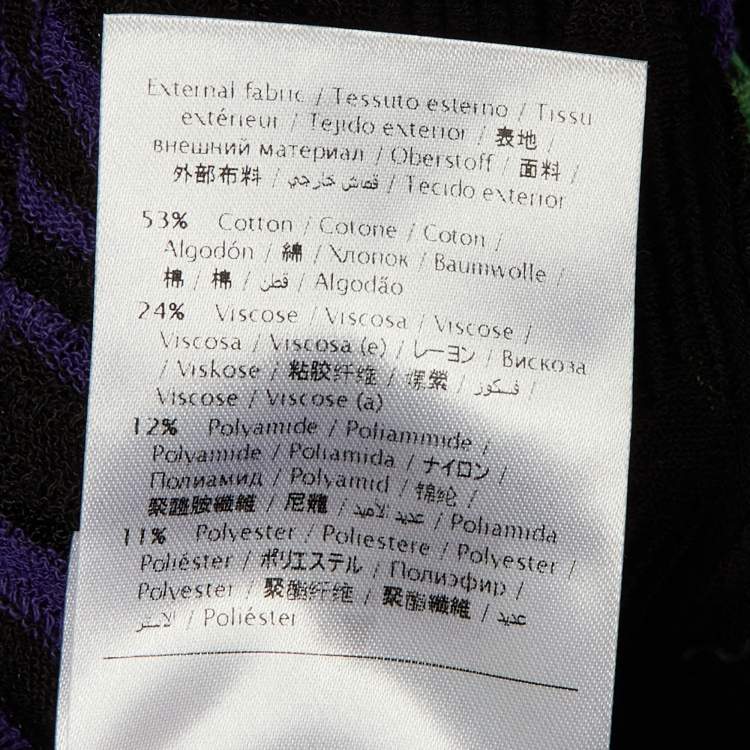 Pre Owned M Missoni Multicolor Pattered Knit Full Sleeves Top M