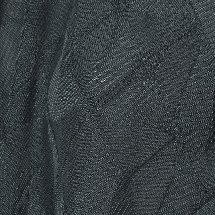 Pre Owned M Missoni Black Patterned Wool Knit Open Shrug S