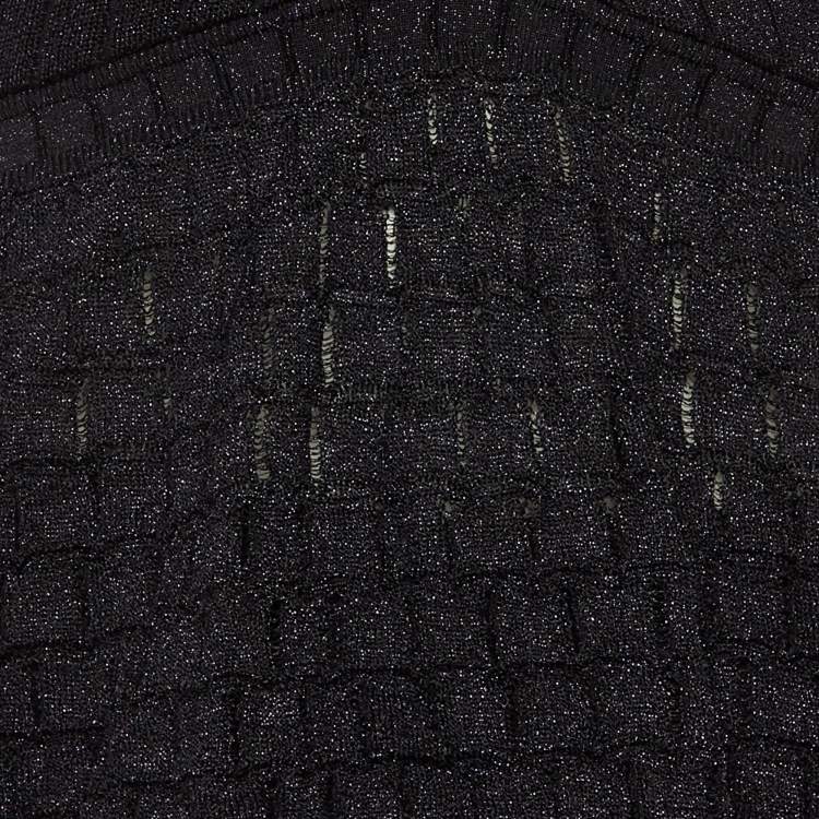 Pre Owned Missoni Midnight Blue Lurex Knit Top & Pants Set S 