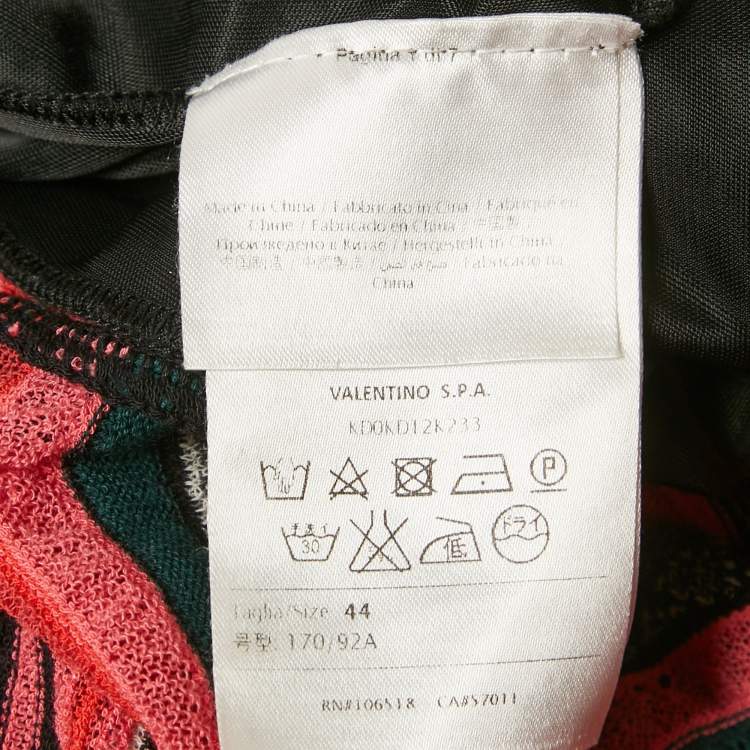 Pre Owned M Missoni Multicolour Striped Stretch Knit Mini Dress M