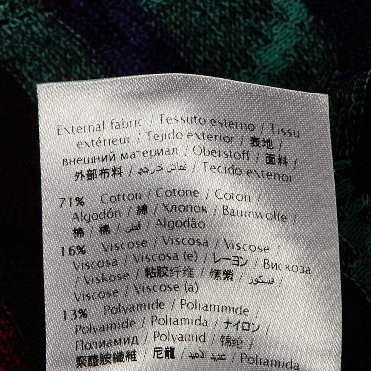 Pre Owned M Missoni Multicolor Chevron Knit Open Front Cardigan S