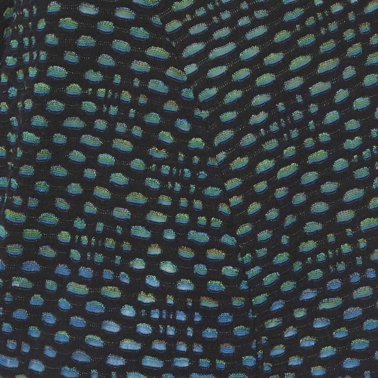 Pre Owned M Missoni Multicolour Dobby Knit Maxi Dress S