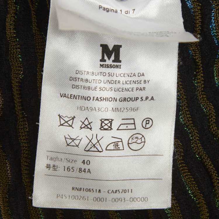 Pre Owned M Missoni Multicolour Dobby Knit Maxi Dress S