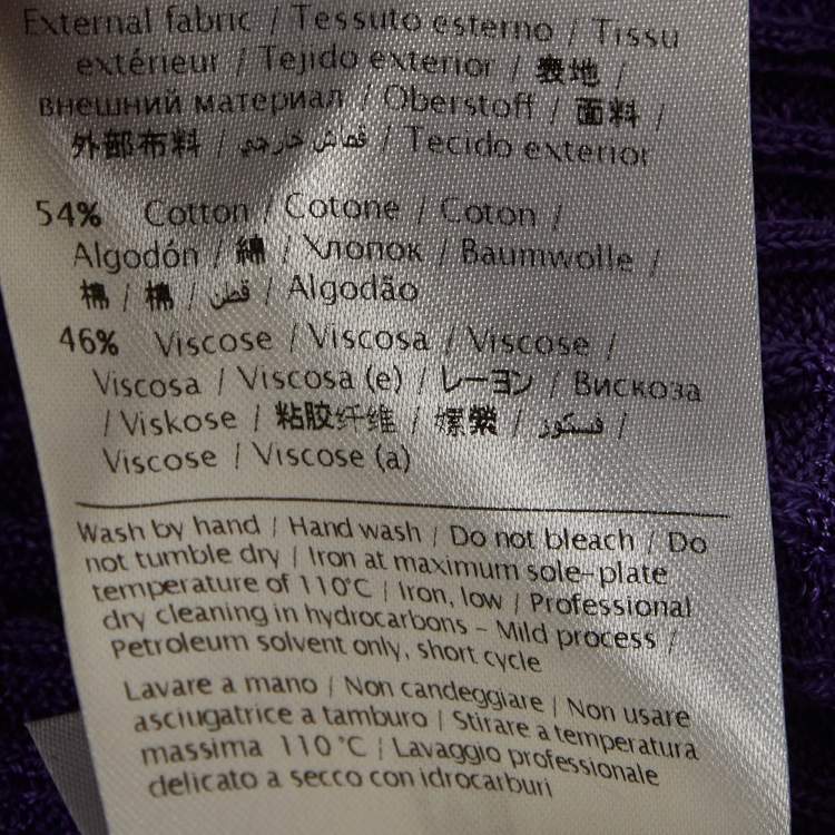 Pre Owned M Missoni Purple Knit Tank Top L