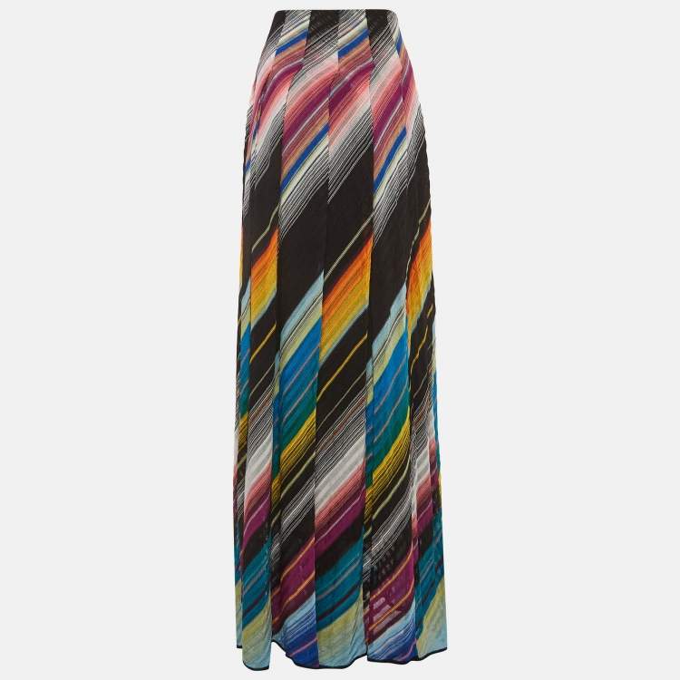 Pre Owned M Missoni Multicolour Tricot Saia  Skirt L