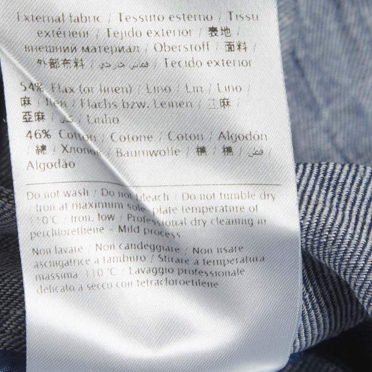 Pre Owned M Missoni Blue Chambray Denim Ruffle Mini Dress XS