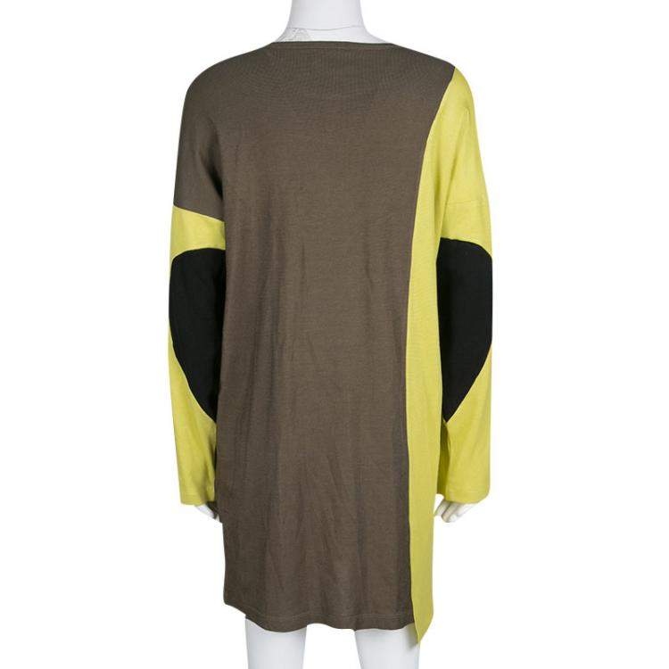 Pre Owned M Missoni Colorblock Knit Long Sleeve Dress M
