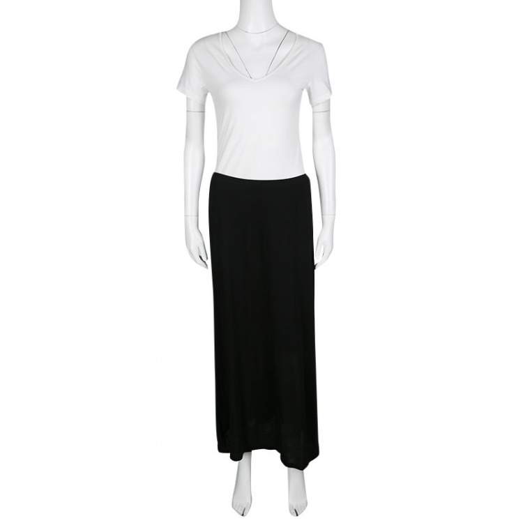 Pre Owned M Missoni Black Knit Elasticized Waist Midi Skirt M