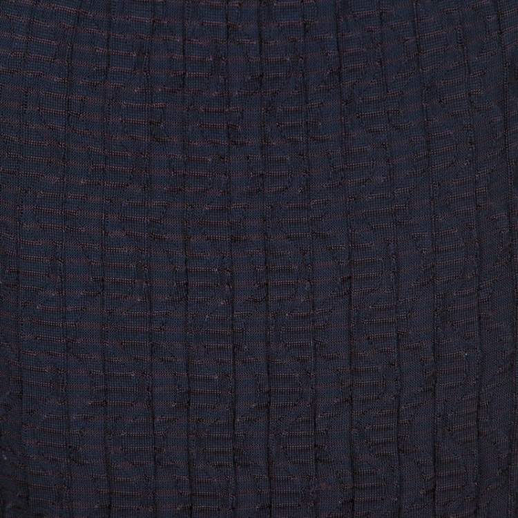 Pre Owned M Missoni Purple Patterned Knit Maxi Skirt M