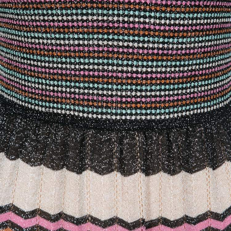 Pre Owned M Missoni Multicolor Lurex Knit Sleeveless Maxi Dress M