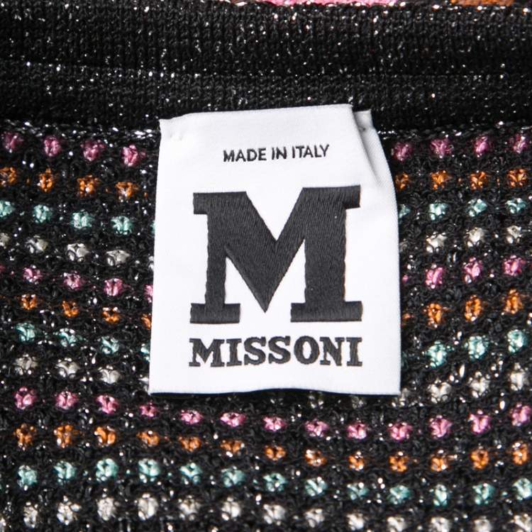 Pre Owned M Missoni Multicolor Lurex Knit Sleeveless Maxi Dress M