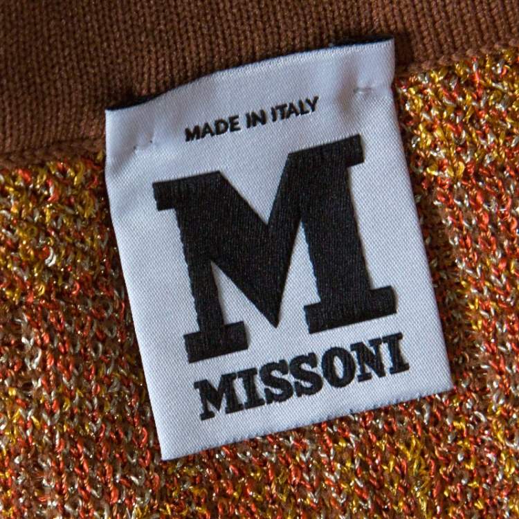 Pre Owned M Missoni Multicolor Lattice Knit A Line Mini Skirt M