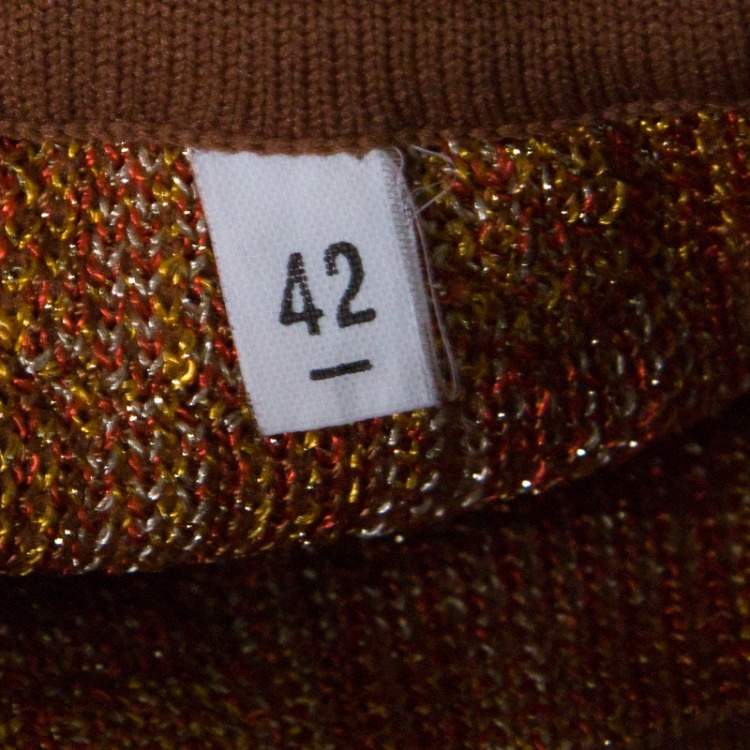 Pre Owned M Missoni Multicolor Lattice Knit A Line Mini Skirt M