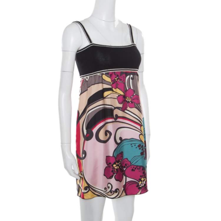 Pre Owned M Missoni Multicolor Floral Printed Sleeveless Dress S