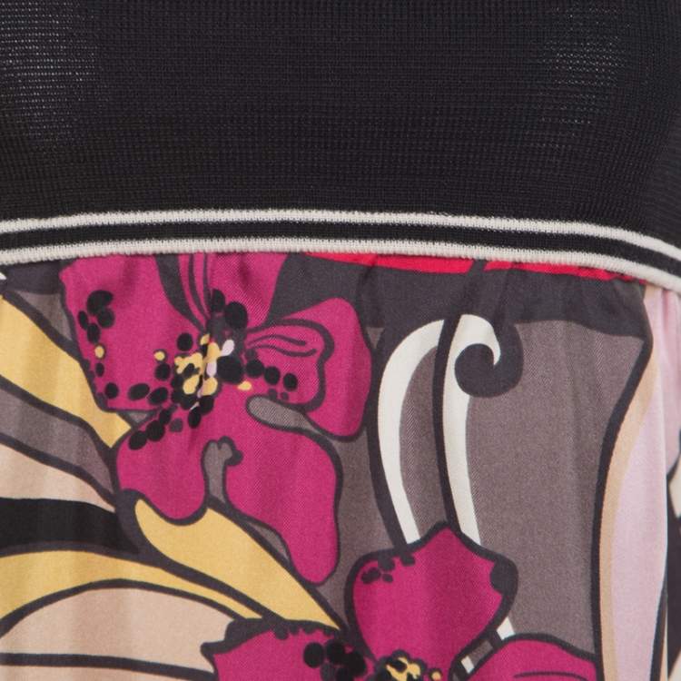 Pre Owned M Missoni Multicolor Floral Printed Sleeveless Dress S