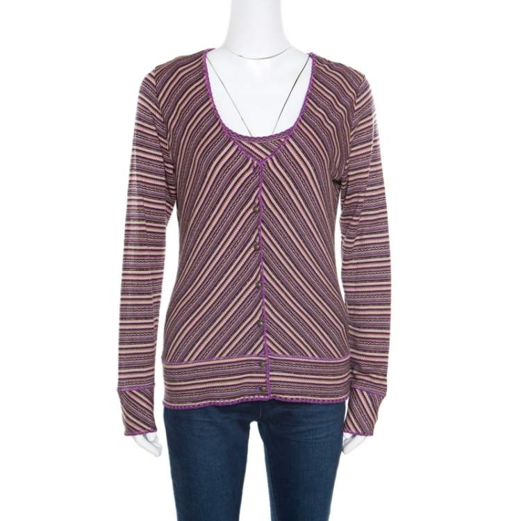 purple cardigan set