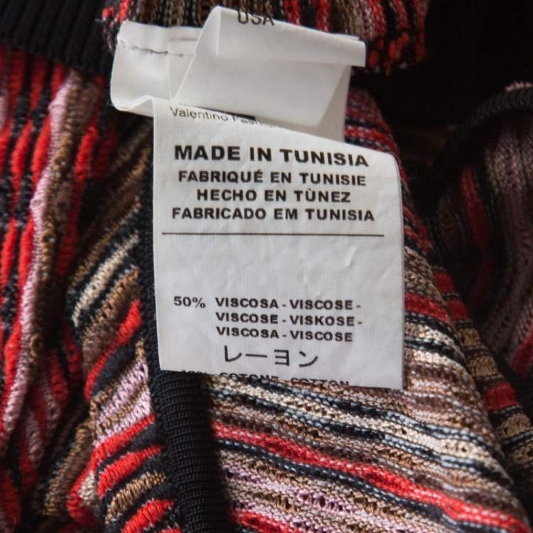 Pre Owned M Missoni Multicolor Patterned Knit Tank Top M