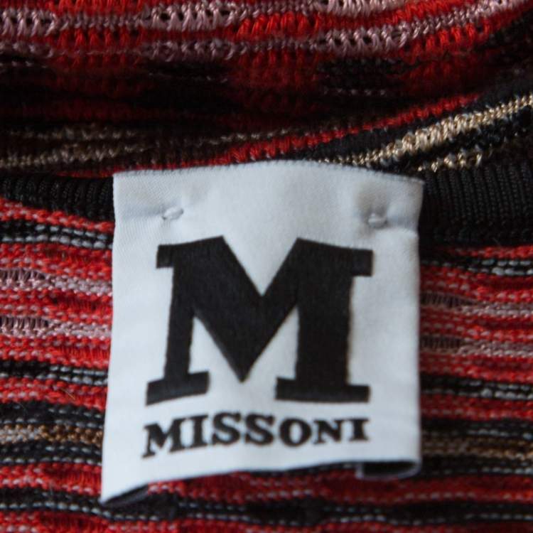 Pre Owned M Missoni Multicolor Patterned Knit Tank Top M