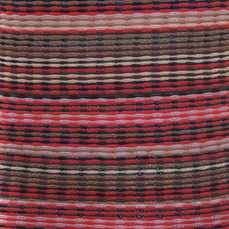 Pre Owned M Missoni Multicolor Patterned Knit Tank Top M
