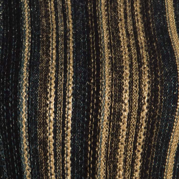 Pre Owned M Missoni Multicolor Striped Chunky Lurex Knit Crew Neck Sweater S