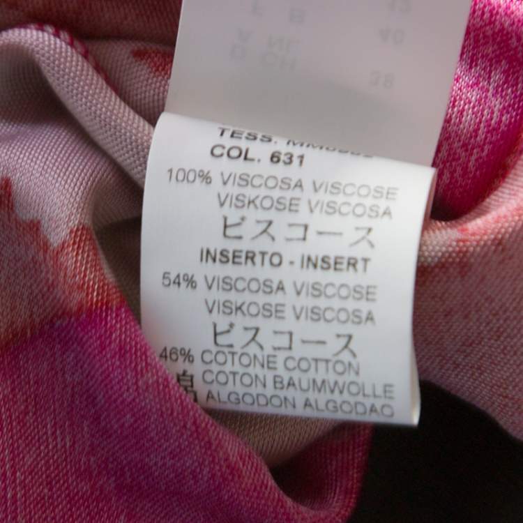 Pre Owned M Missoni Multicolor Printed Jersey Strapless Maxi Dress M