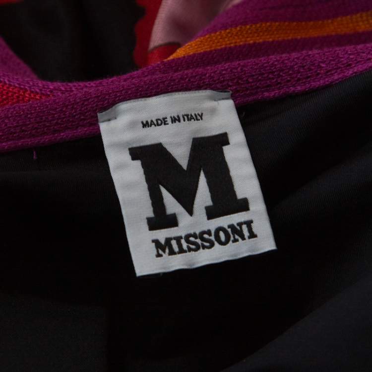 Pre Owned M Missoni Multicolor Printed Jersey Strapless Maxi Dress M