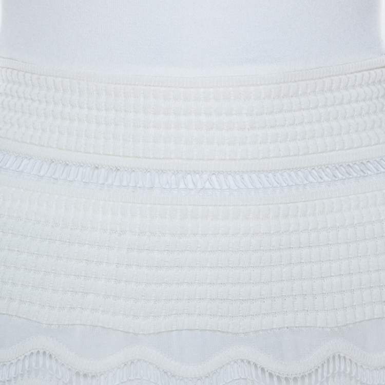 Pre Owned M Missoni White Jersey A-Line Short Dress XS