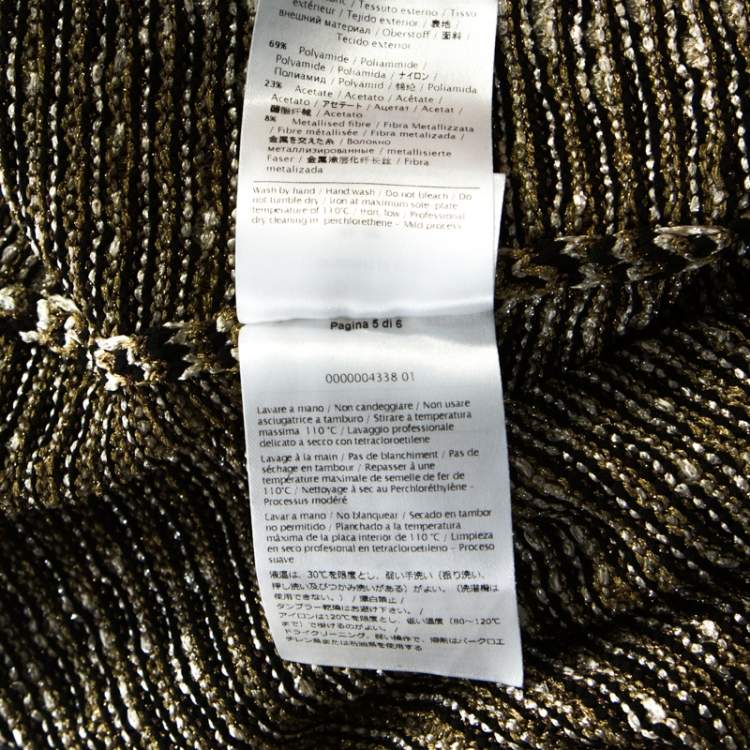 Pre Owned Missoni Multicolor Striped Lurex Knitted Long Cardigan XS
