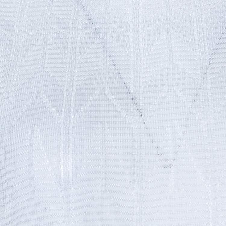 Pre Owned M Missoni White Crochet Knit Butterfly Sleeve Top M 