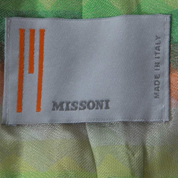 Pre Owned M Missoni Beige Silk Blend Boucle Knit Three Quarter Sleeve Jacket L 